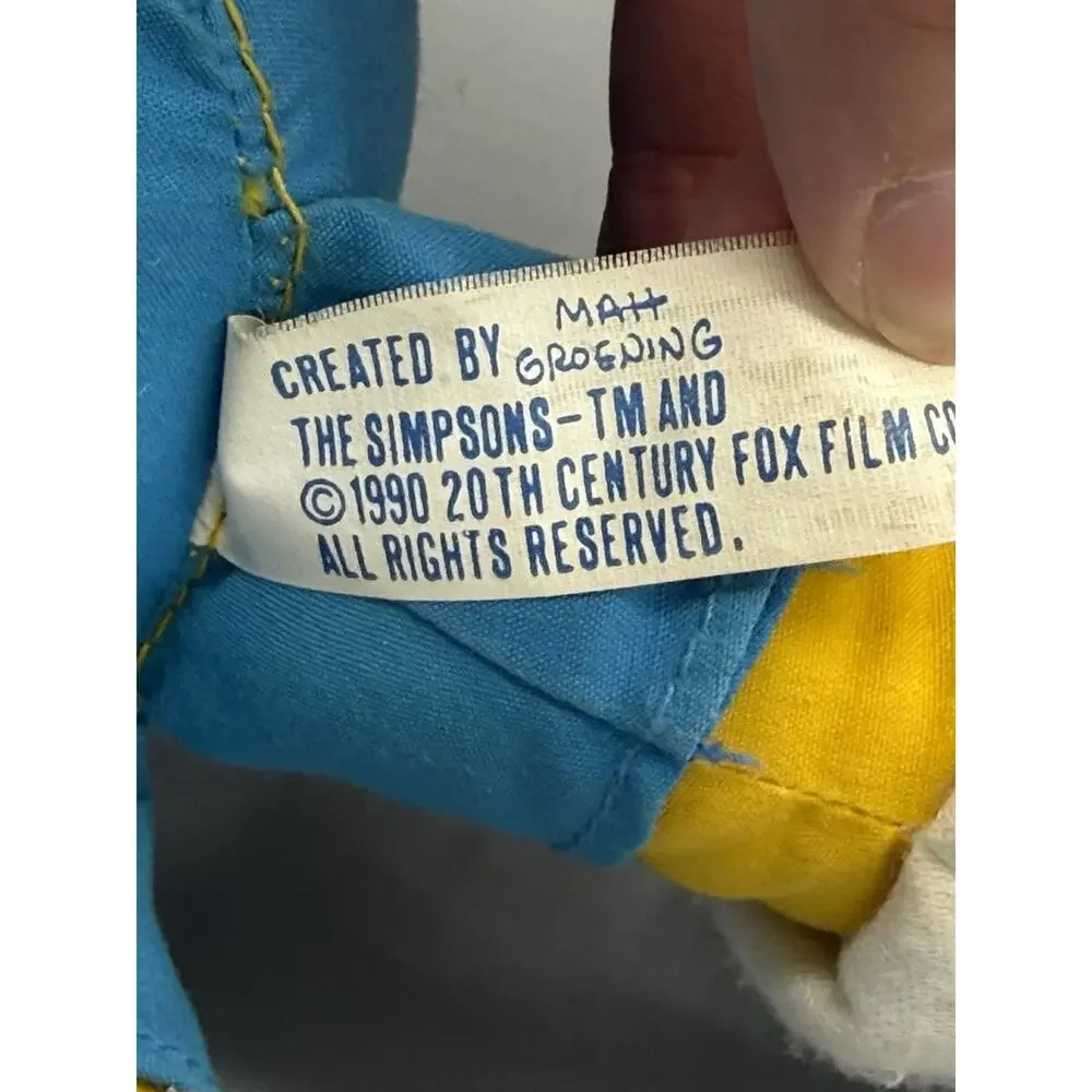 Vintage 1990 Bart Simpson Plush Doll 16” Fox Matt Groening Toy